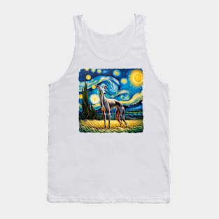 Starry Italian Greyhound Dog Portrait - Pet Portrait Tank Top